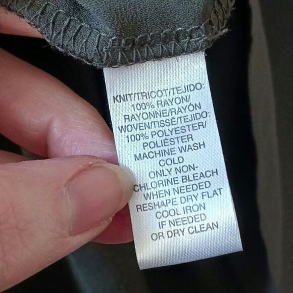 Loft Hunter Green Chiffon Front Slub Knit Back Sleeveless Blouse Size XS - Picture 3 of 6